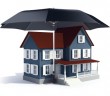 Insurance concept -  house under umbrella