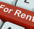 For Rent Key Means Lease Or Rental