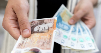 FILE PHOTO: Illustration shows British Pound banknotes