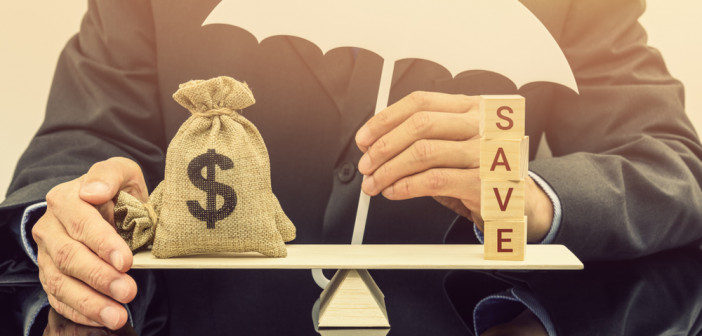 Savings,Protection,/,Keep,Money,Safe,Concept,:,Businessman,Holds