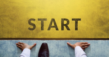 Start,Background,,Top,View,Of,Businessman,On,Start,Line,,Business
