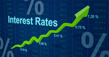 Chart,With,Rising,Interest,Rates,And,Percentages.,Rising,Rates,Because
