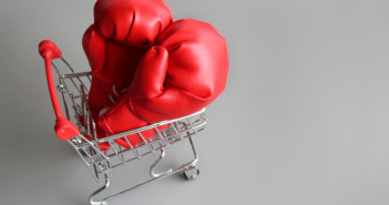 Boxing,Gloves,Inside,Shopping,Trolley,With,Copy,Space.,Fight,Inflation