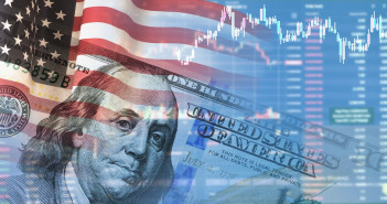 Closeup,Dollar,On,The,Background,Of,A,Chart.,U.s.,Economy.