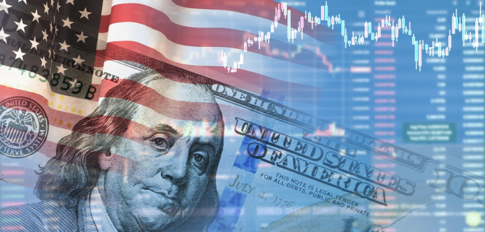 Closeup,Dollar,On,The,Background,Of,A,Chart.,U.s.,Economy.