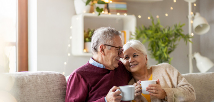 Portrait,Of,A,Happy,Elderly,Couple,Relaxing,Together,On,The