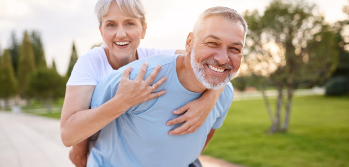 Portrait,Of,Lovely,Happy,Elderly,Couple,On,Morning,Run,Outside