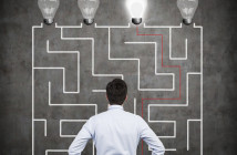 Confused,Businessman,Brainstorming,The,Labyrinth,To,Find,The,Solution