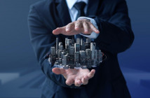 Business,Man,Create,Design,Modern,Building,And,Real,Estate,For