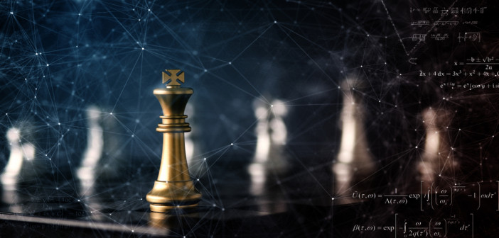 Strategy,Ideas,Concept,Business,Futuristic,Graphic,Icon,And,Golden,Chess