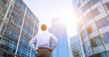 Career,Concept,,Business,Background,,Man,Looking,At,Office,Buildings