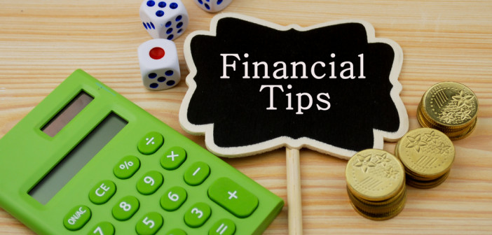 Financial,Concept,:,Note,With,Written,Word,Financial,Tips,(coins,dices