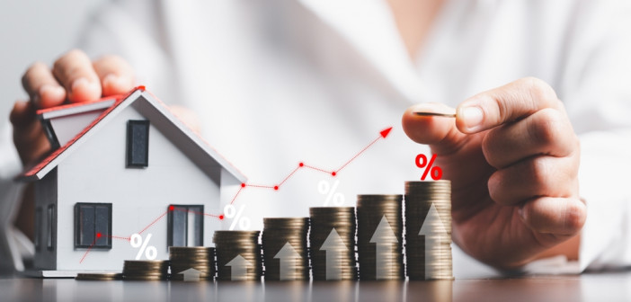 Business,Woman,Hand,And,Stack,Coins,Money,With,Up,Arrow