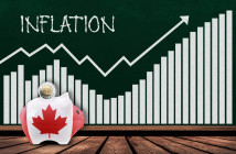 Inflation,In,Canada,Concept,Showing,Bar,Chart,On,Chalkboard,With