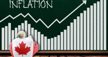 Inflation,In,Canada,Concept,Showing,Bar,Chart,On,Chalkboard,With