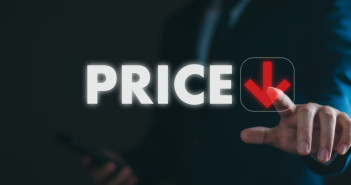 Low,Price,Concept.,Businessman,Thouching,Arrow,Down,,Low,Price,Stimulate