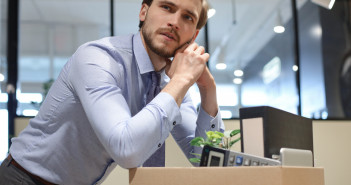 Sad,Dismissed,Worker,Are,Taking,His,Office,Supplies,With,Him
