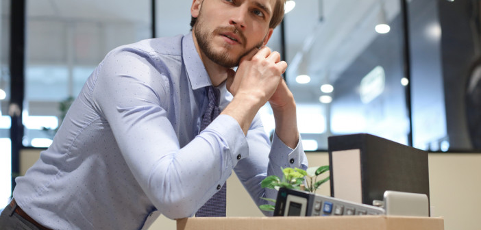 Sad,Dismissed,Worker,Are,Taking,His,Office,Supplies,With,Him