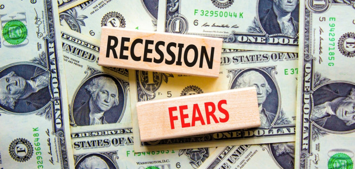 Recession,Fears,Symbol.,Concept,Words,Recession,Fears,On,Wooden,Blocks