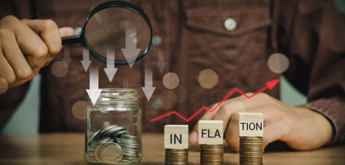 Inflation,Word,On,A,Wooden,Cube,On,Coins,In,Idea