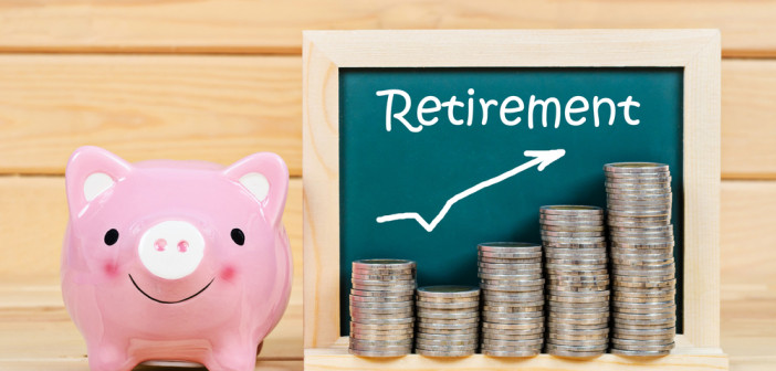 Pink,Piggy,Save,Money,And,Retirement,Text,With,Coin,In